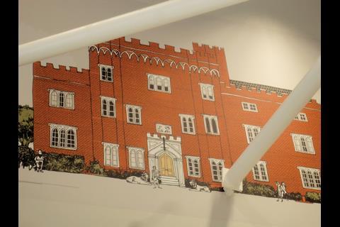 In-store graphics have a Hertford theme